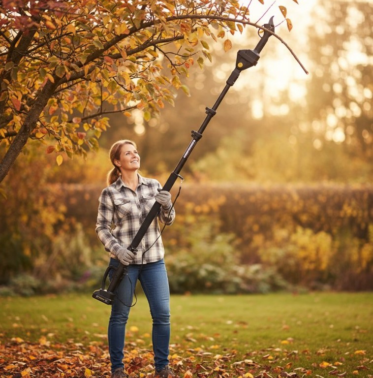 Práce s teleskopickými aku nůžkami